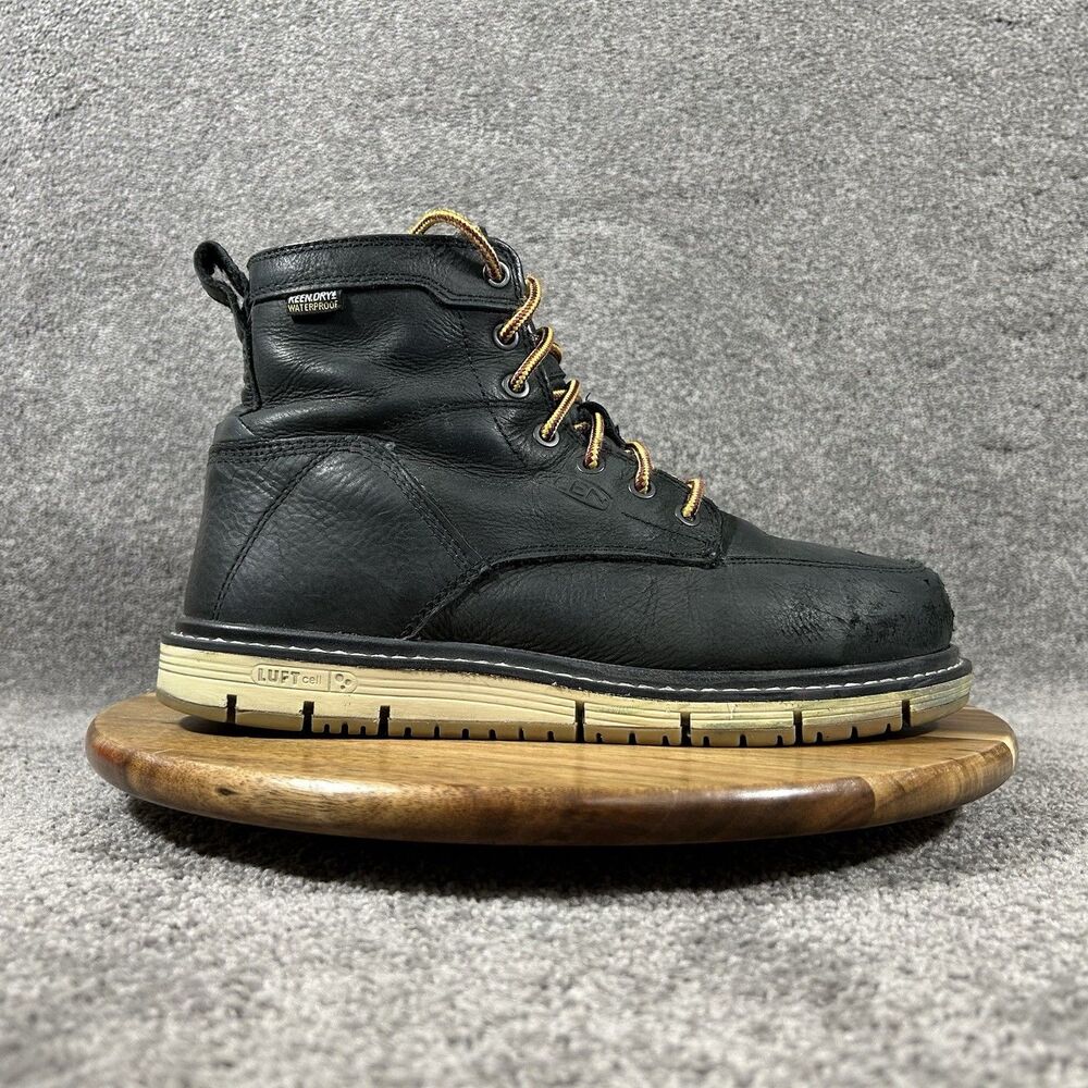 KEEN Utility San Jose Men’s Size 7 Black Leather Waterproof Soft Toe Work Boots